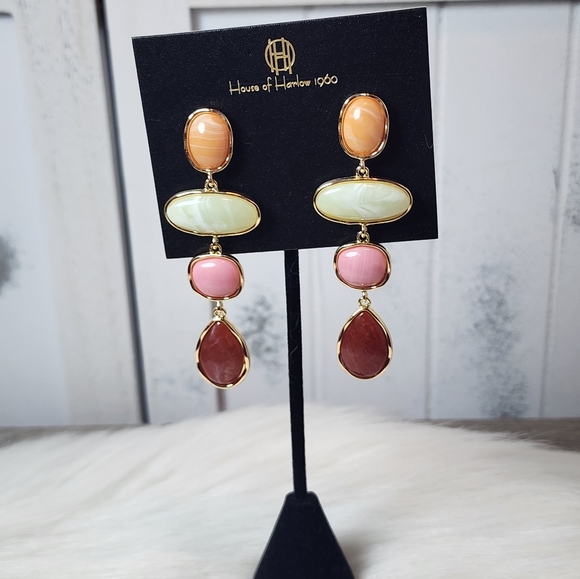 House of Harlow 1960 | Jewelry | House Of Harlow 96 Beaded  House of Harlow 1960 Multiple Stones Dangle Earrings